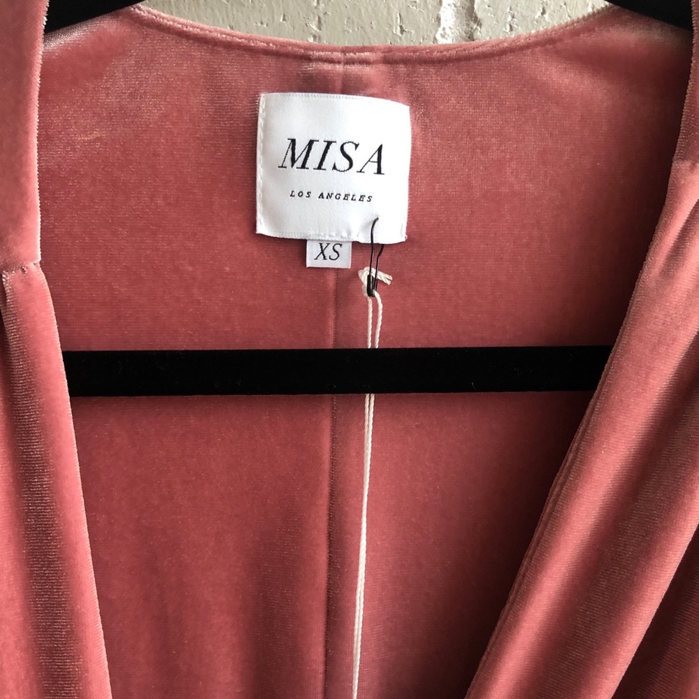 NWT Misa Los Angles Desma Velvet Wrap Dress - Picture 7 of 8